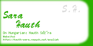 sara hauth business card